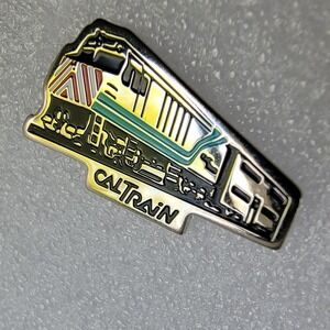 CalTrain Commuter Rail Silver Tone Lapel Pin Tie Tack New Sealed Railroad Pin